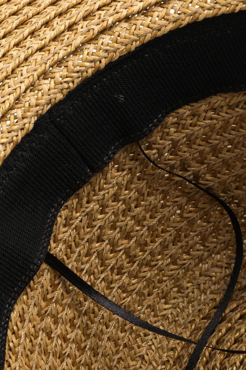 Bow Tie Straw Weave Floppy Sun Hat