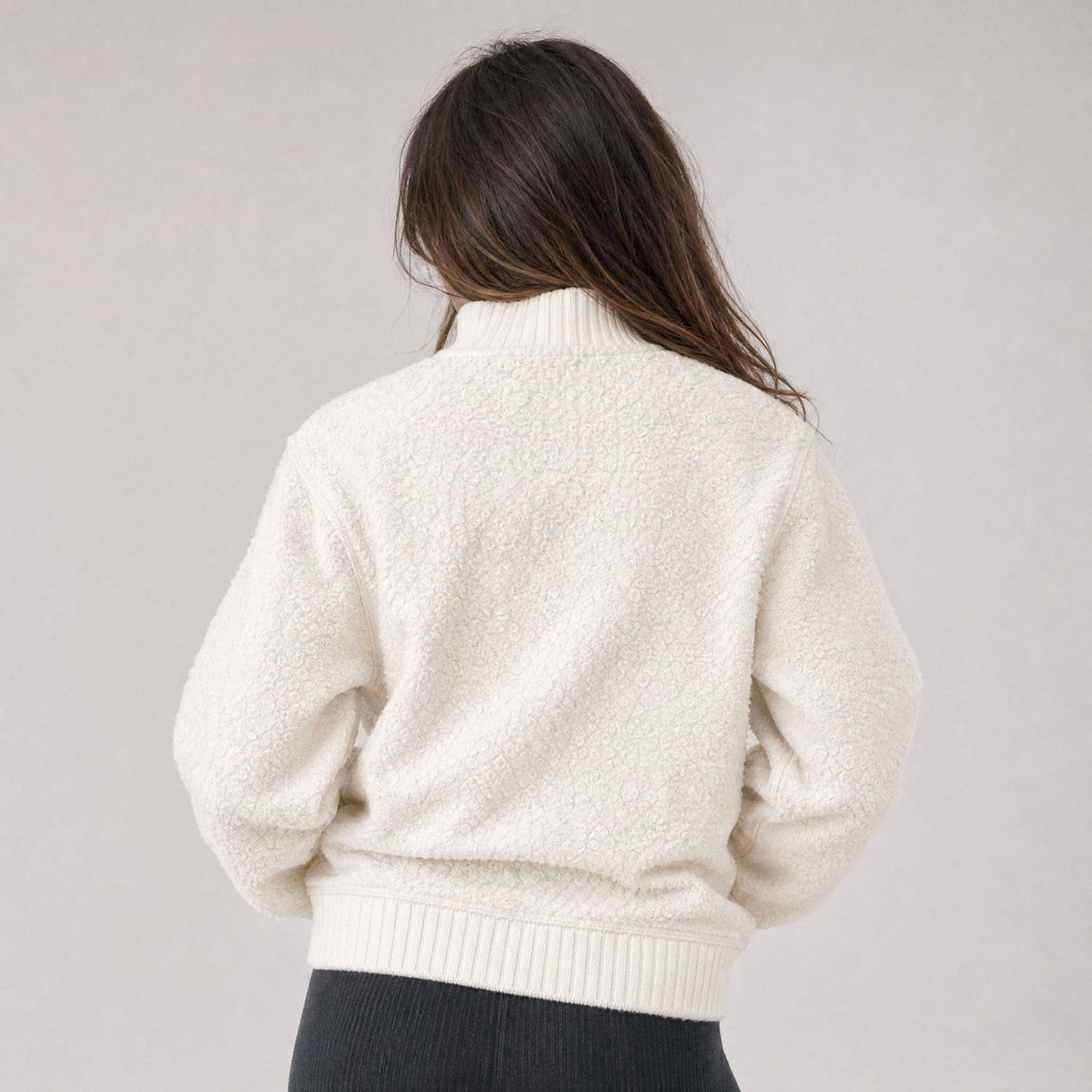 Women's Magnolia Bouclé Quarter Zip Pullover