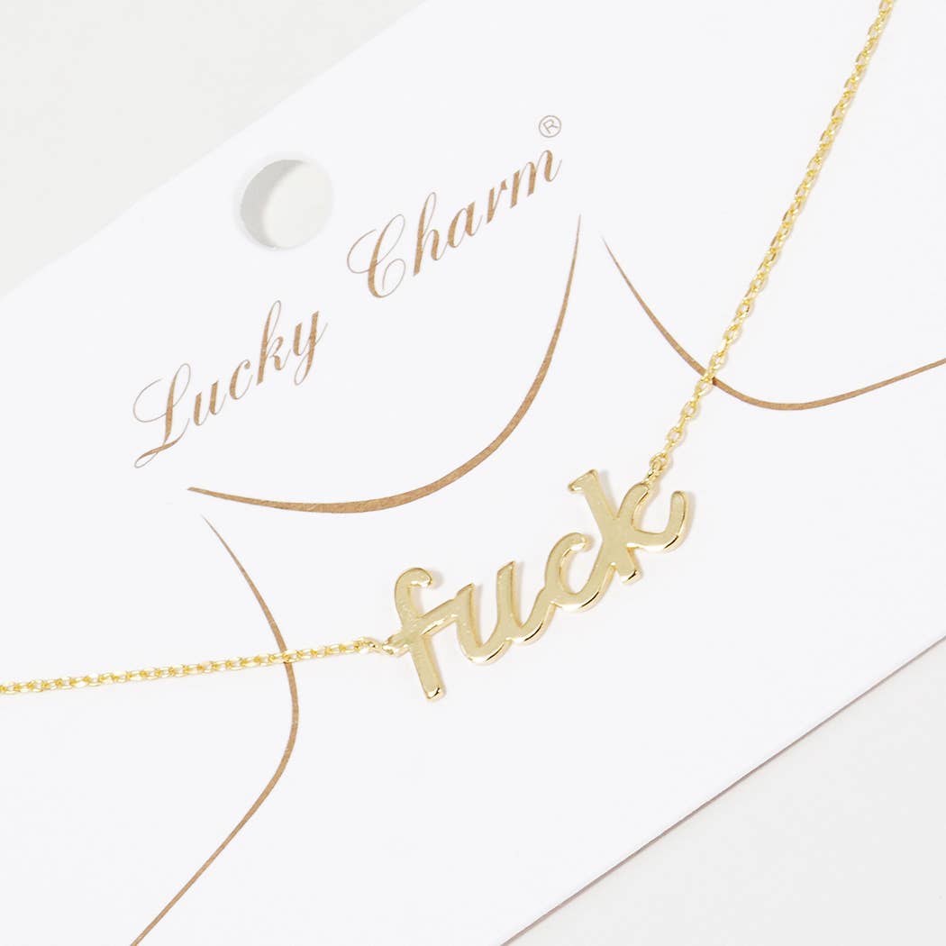 Gold-Dipped FUCK Fashion Necklaces