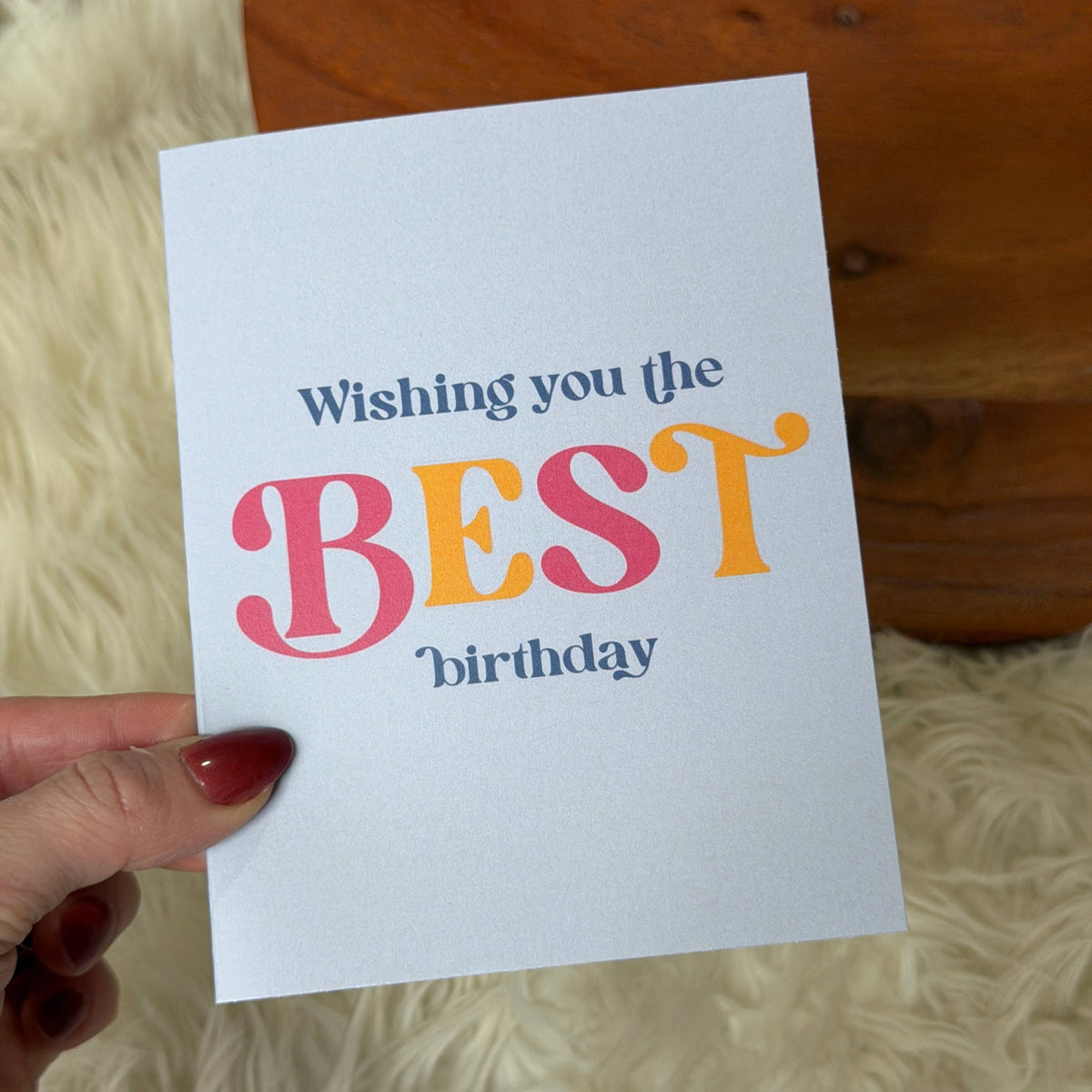 "Wishing you the BEST birthday" Text Birthday Card