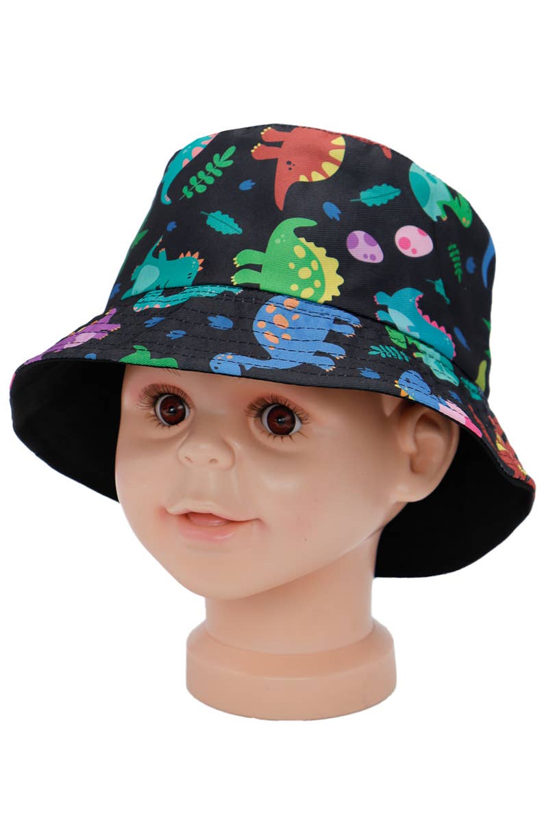 Kids Dinosaur Land Polyester Bucket Hat
