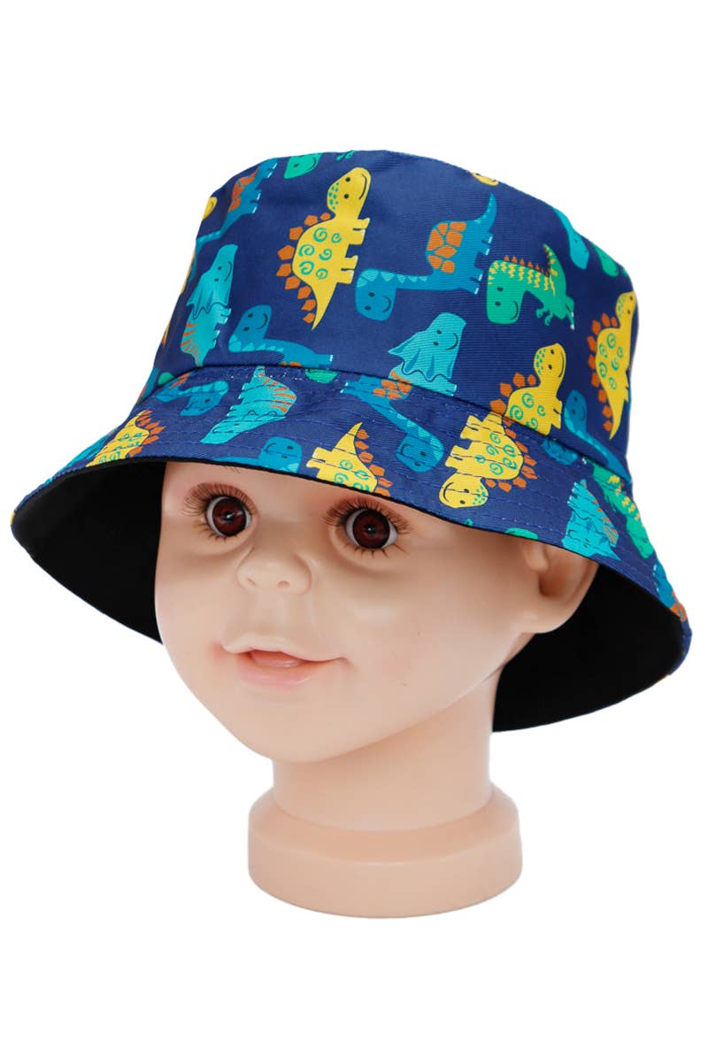 Kids Dinosaur Land Polyester Bucket Hat