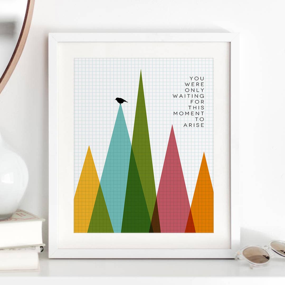 The Beatles | Blackbird modern song lyric art print