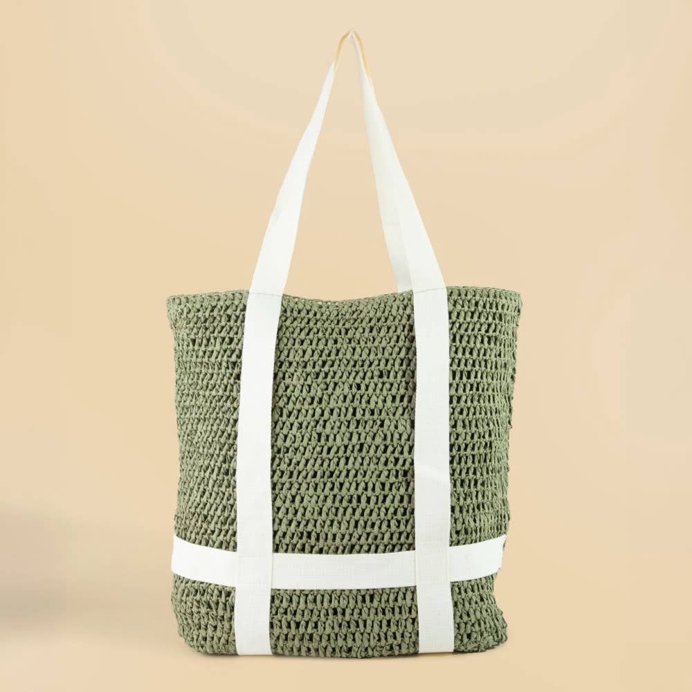 Straw Braided Hat Holder Tote Bag