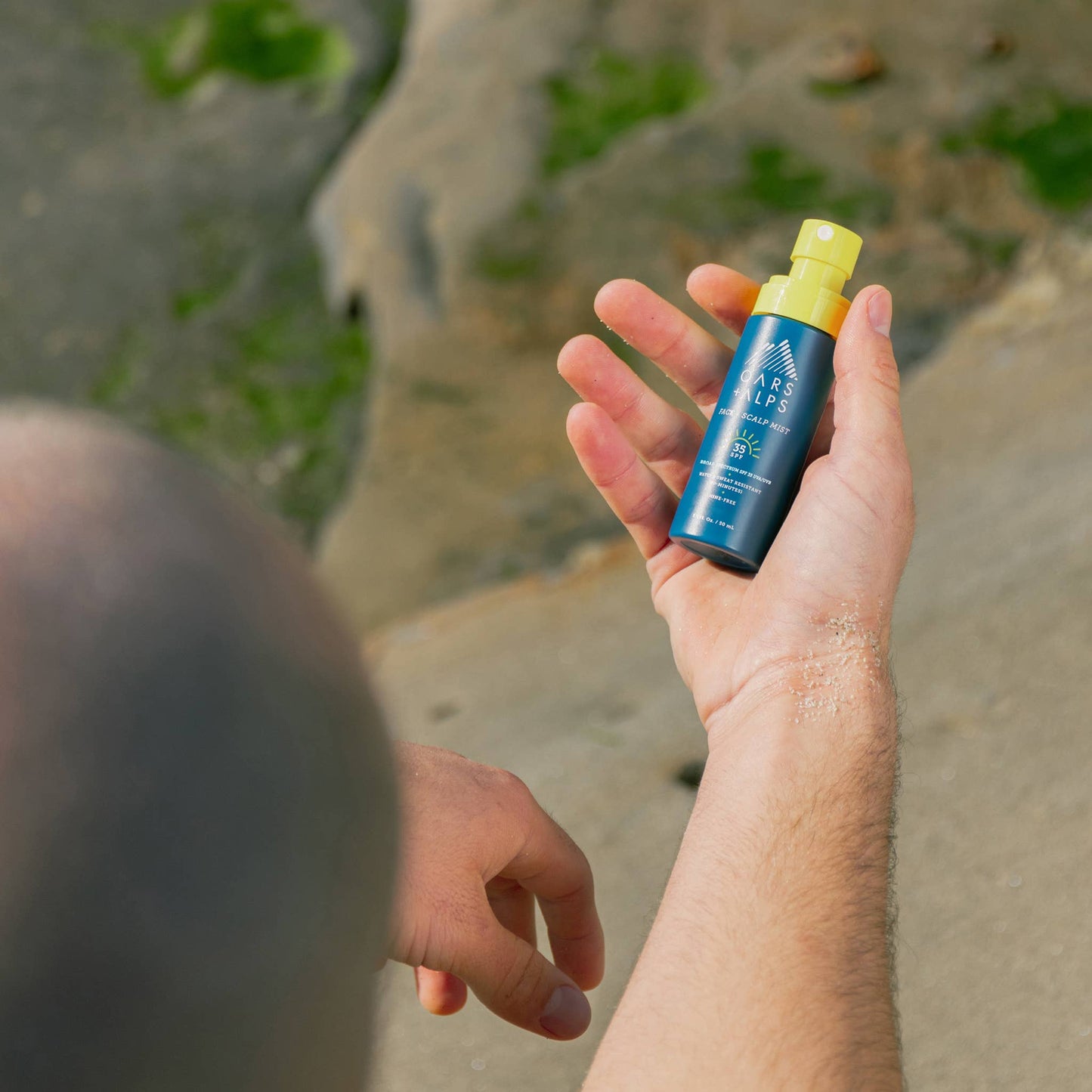 Men's Face + Scalp Mist with SPF 35, Lightweight Sunscreen