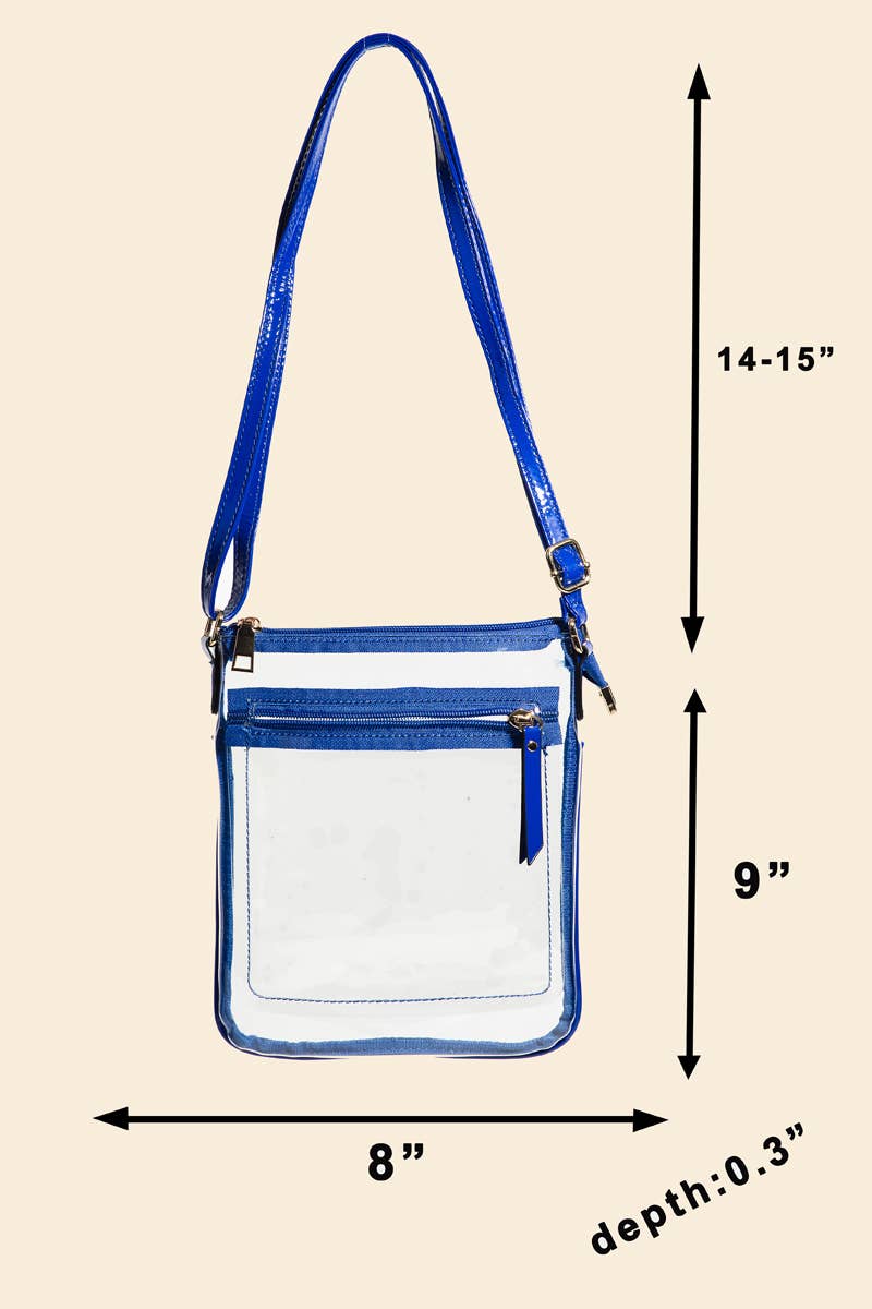 Game Day Clear See Through Messenger Pouch Bag