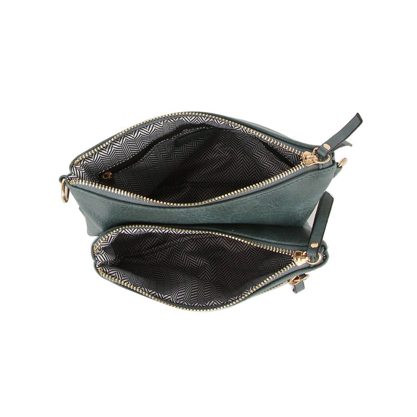 Multi Zip Pocket Women's Crossbody Bag with Guitar Strap