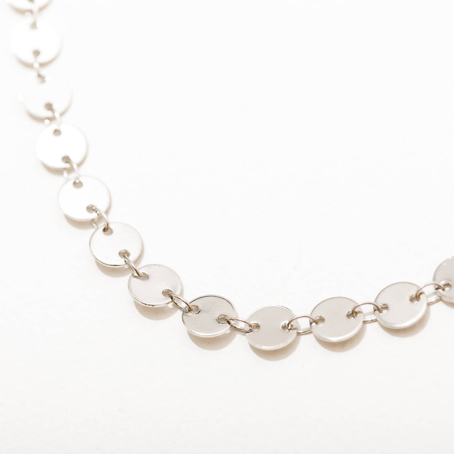 Candra Necklace in Circles in Silver