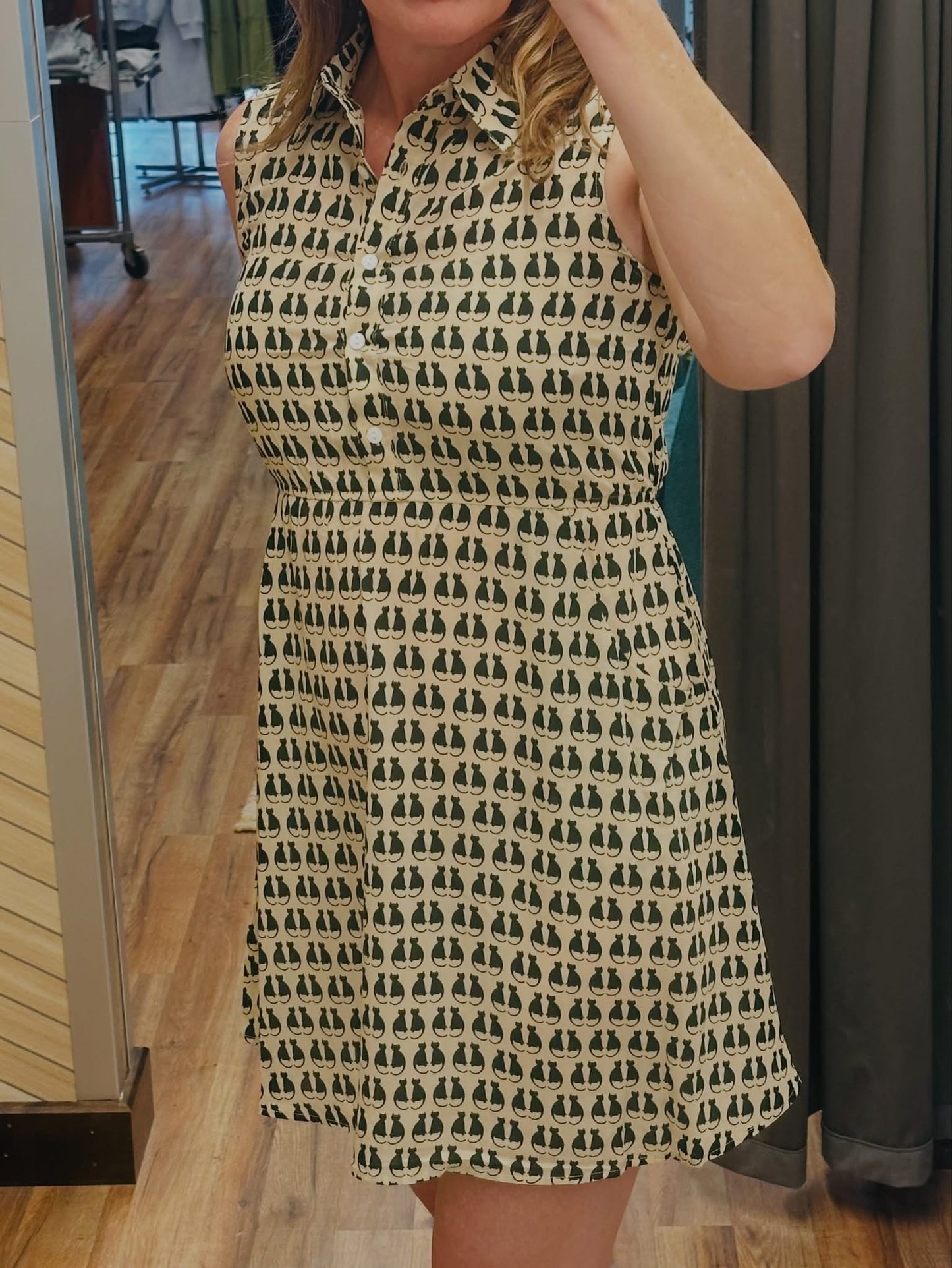 Kitty Cat Print Dress