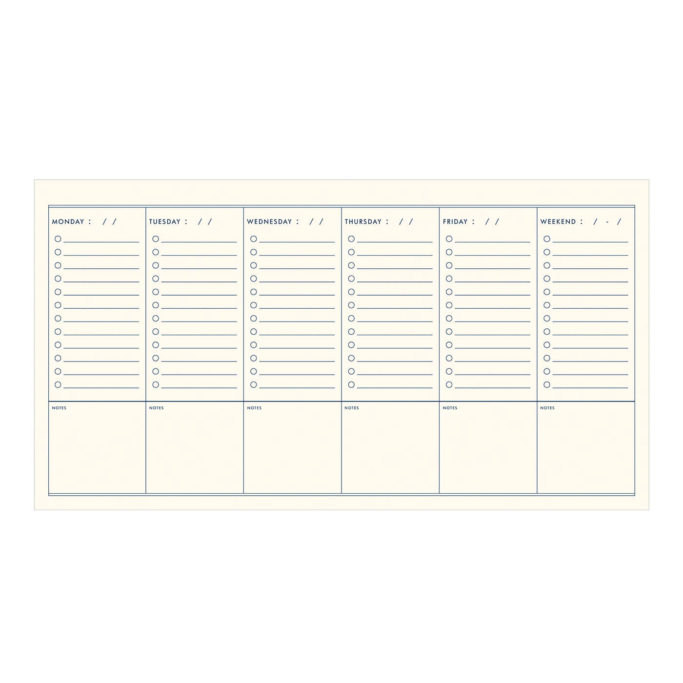 To Do Simple Undated Weekly Planner