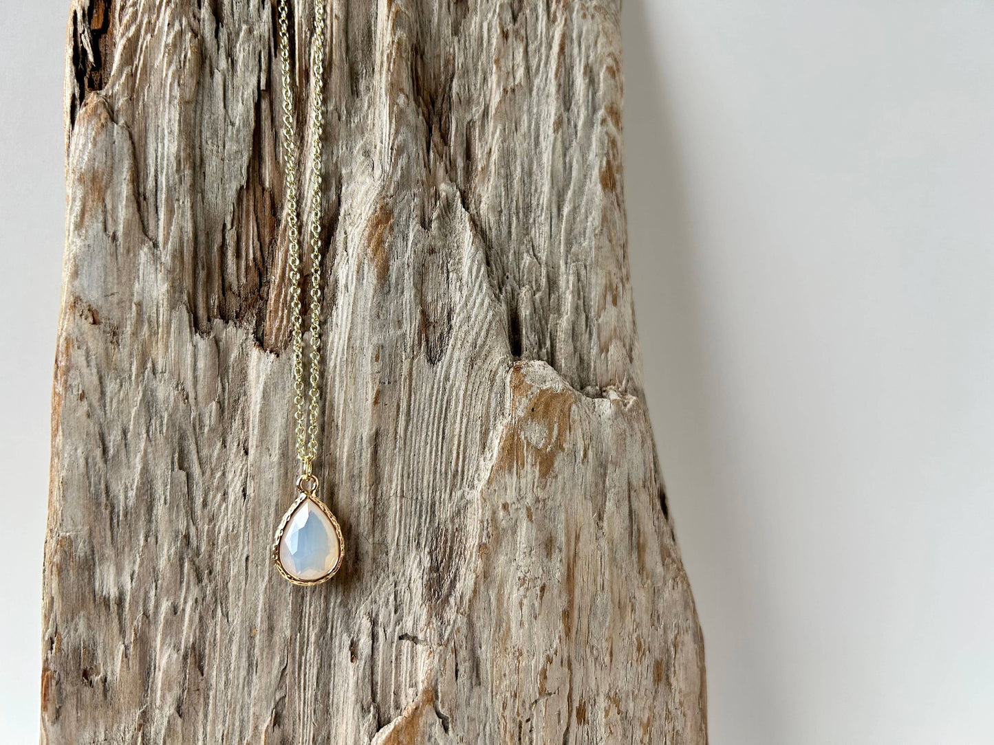 Opal Teardrop Necklace