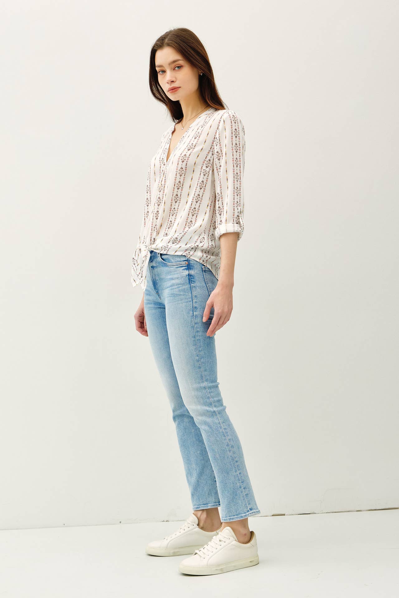 Floral Tie Blouse
