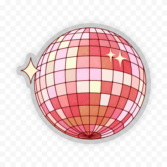 Disco ball retro clear sticker