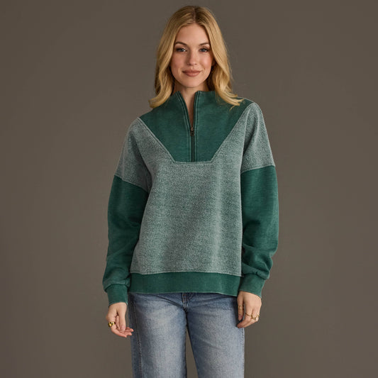 Evergreen Meadow Quarter Zip Sweatshirt