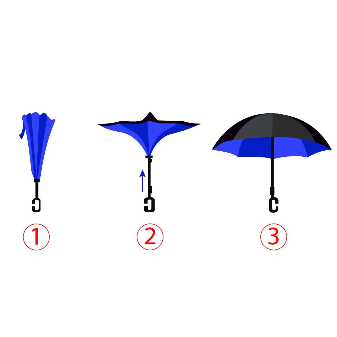 Multi Color Leaves Double Layer Inverted Umbrella