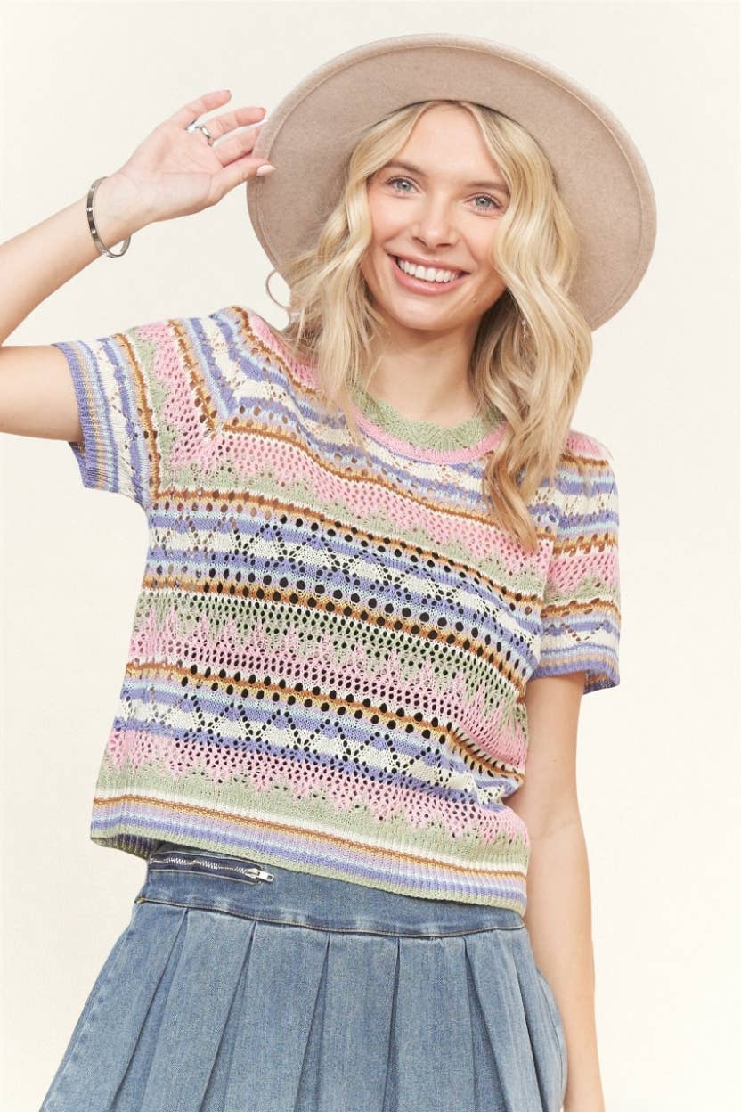 Multi Color Knit Top