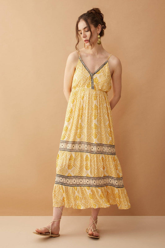 V-Neck Long Dress