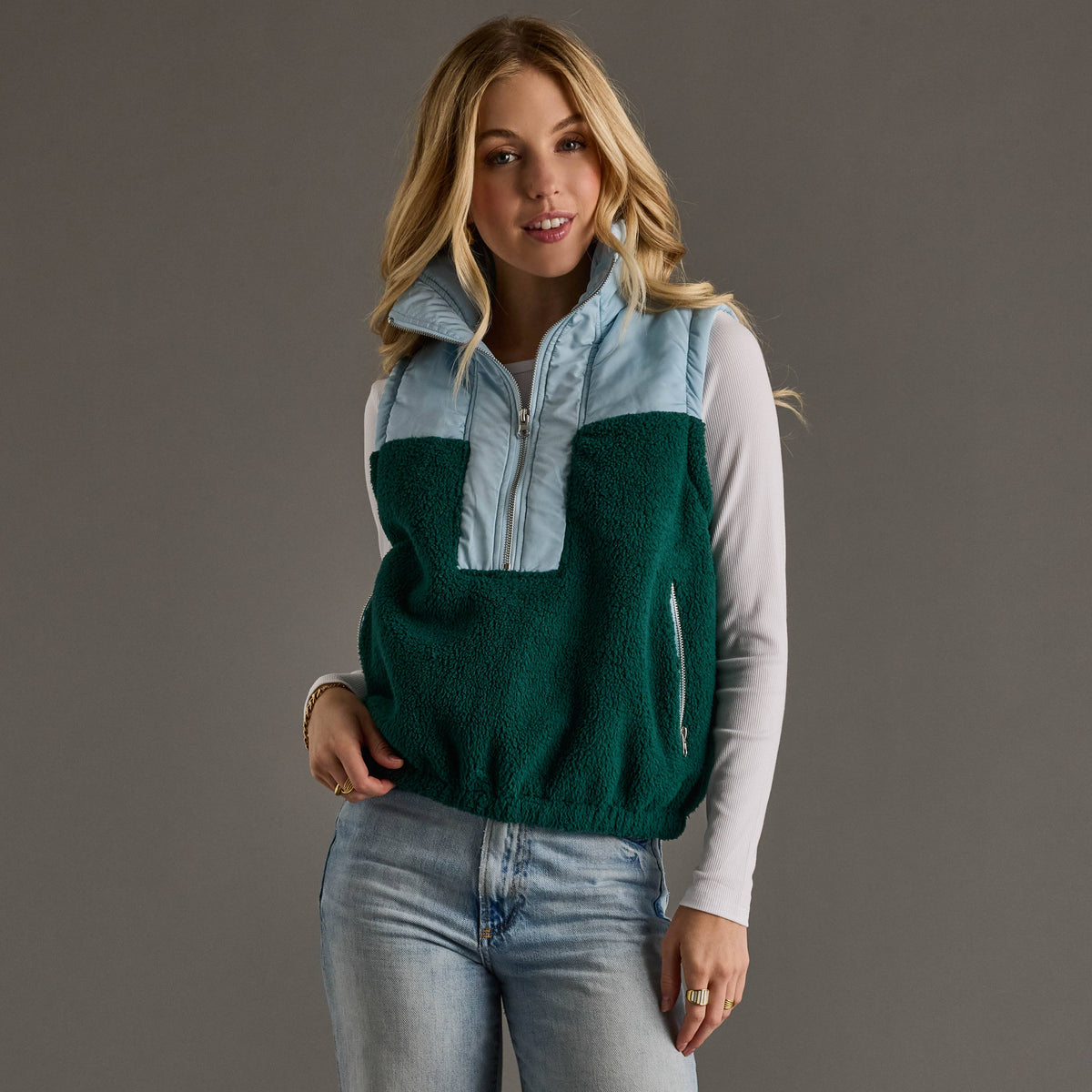 Retro Ridge Puffer Vest