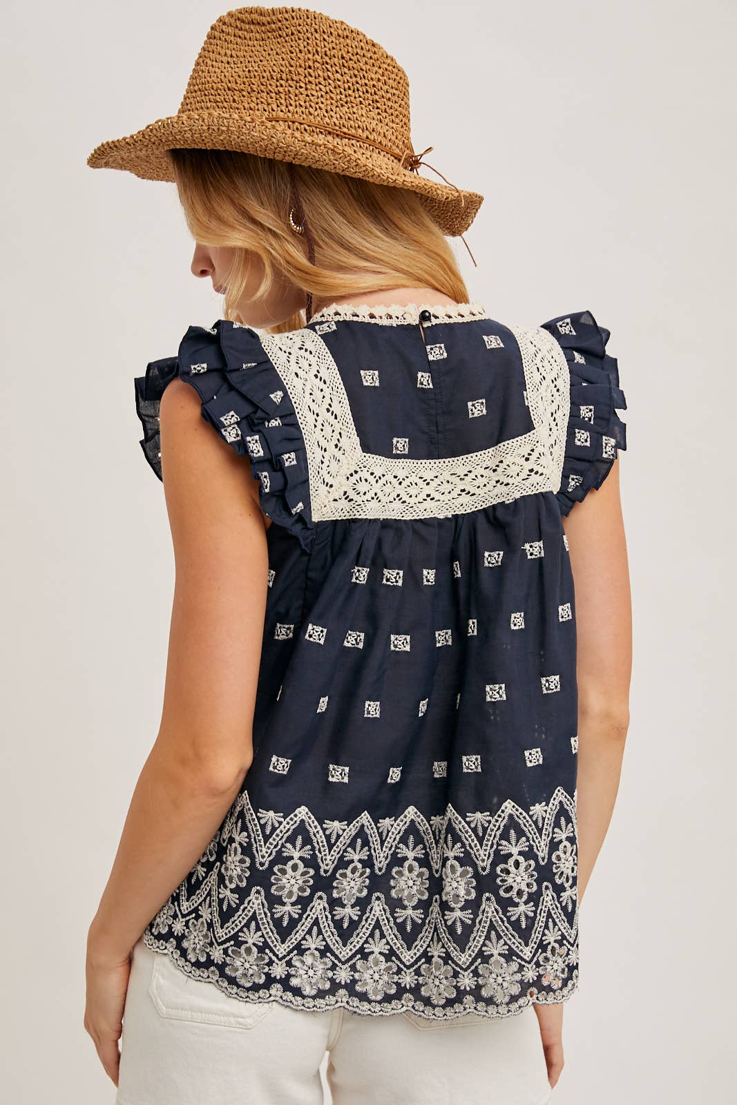 Boho Floral Embroidered Blouse
