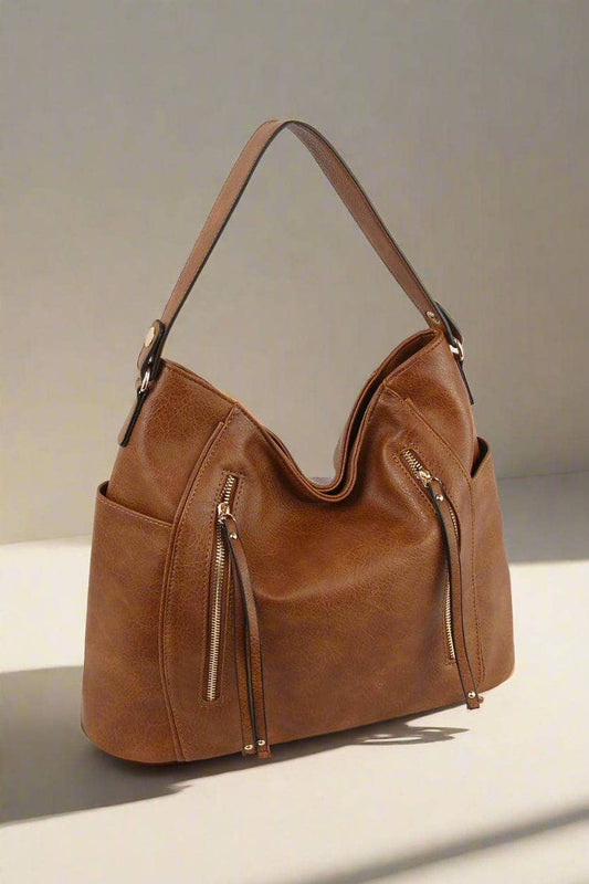 Zip Detail Tote Bag