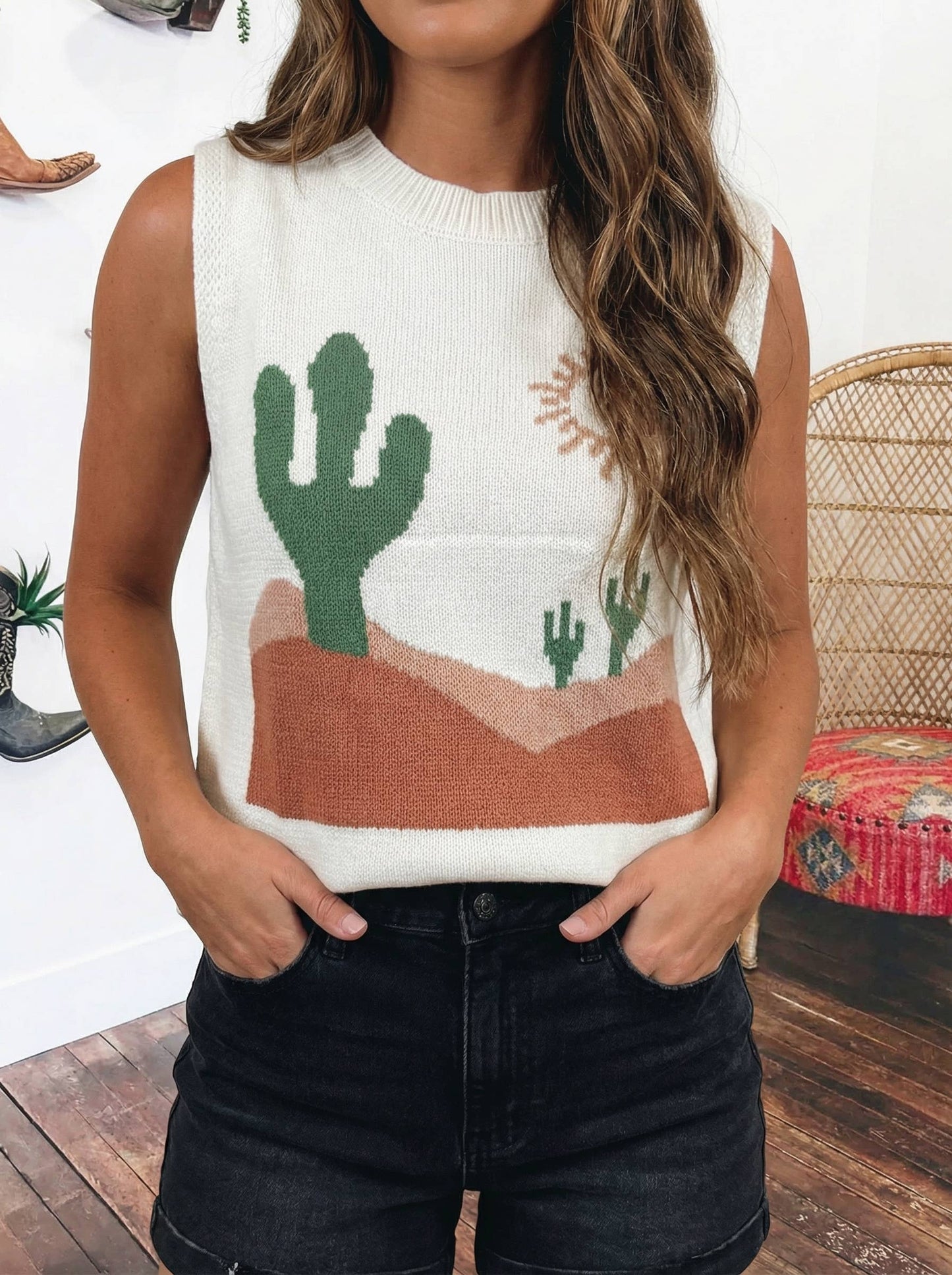 Western Knit Tank Top