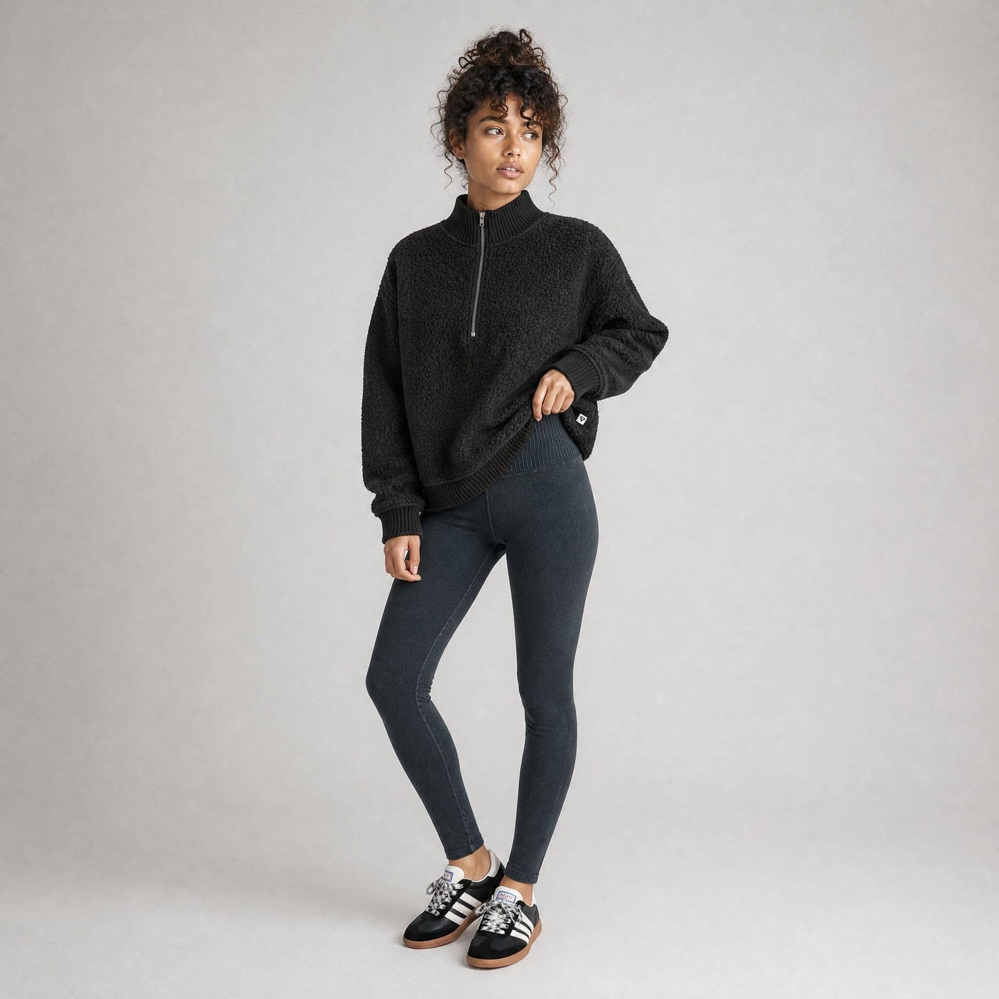 Women's Magnolia Bouclé Quarter Zip Pullover