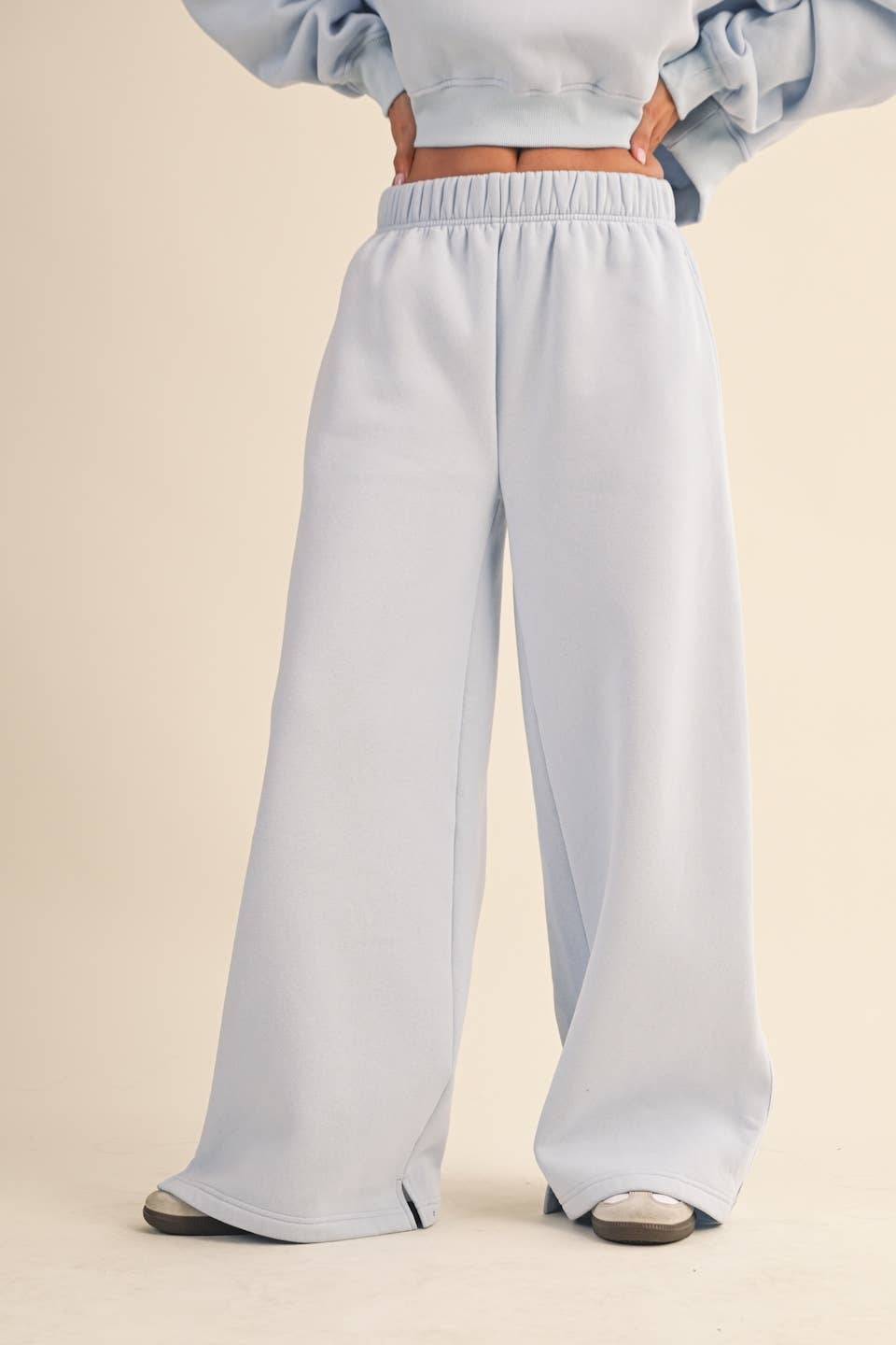 Fleece Wide Leg Sweatpants
