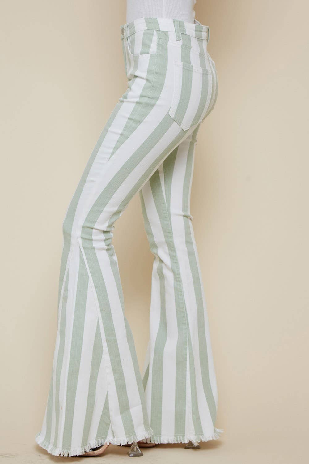 Striped Bellbottom Jeans