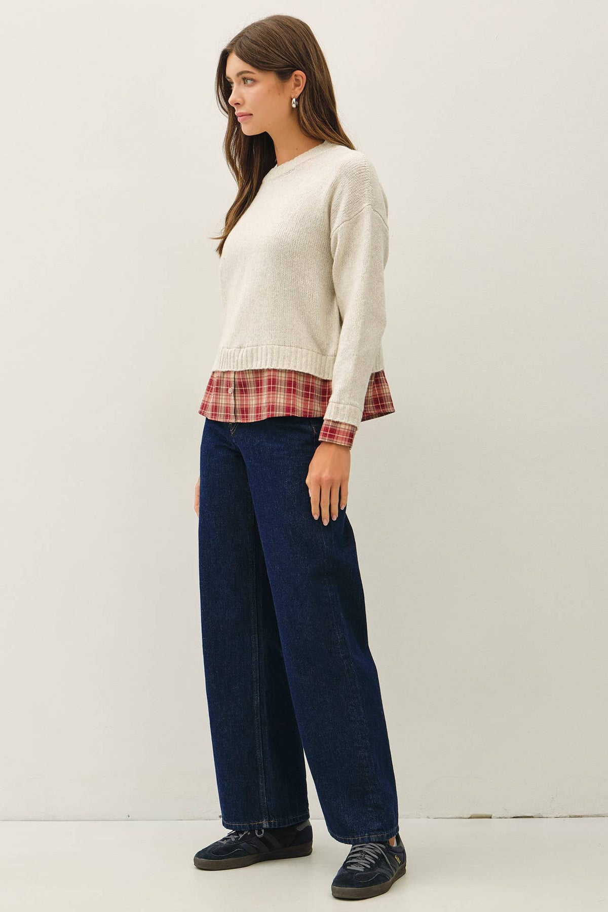 Fireside Layered Plaid Sweater