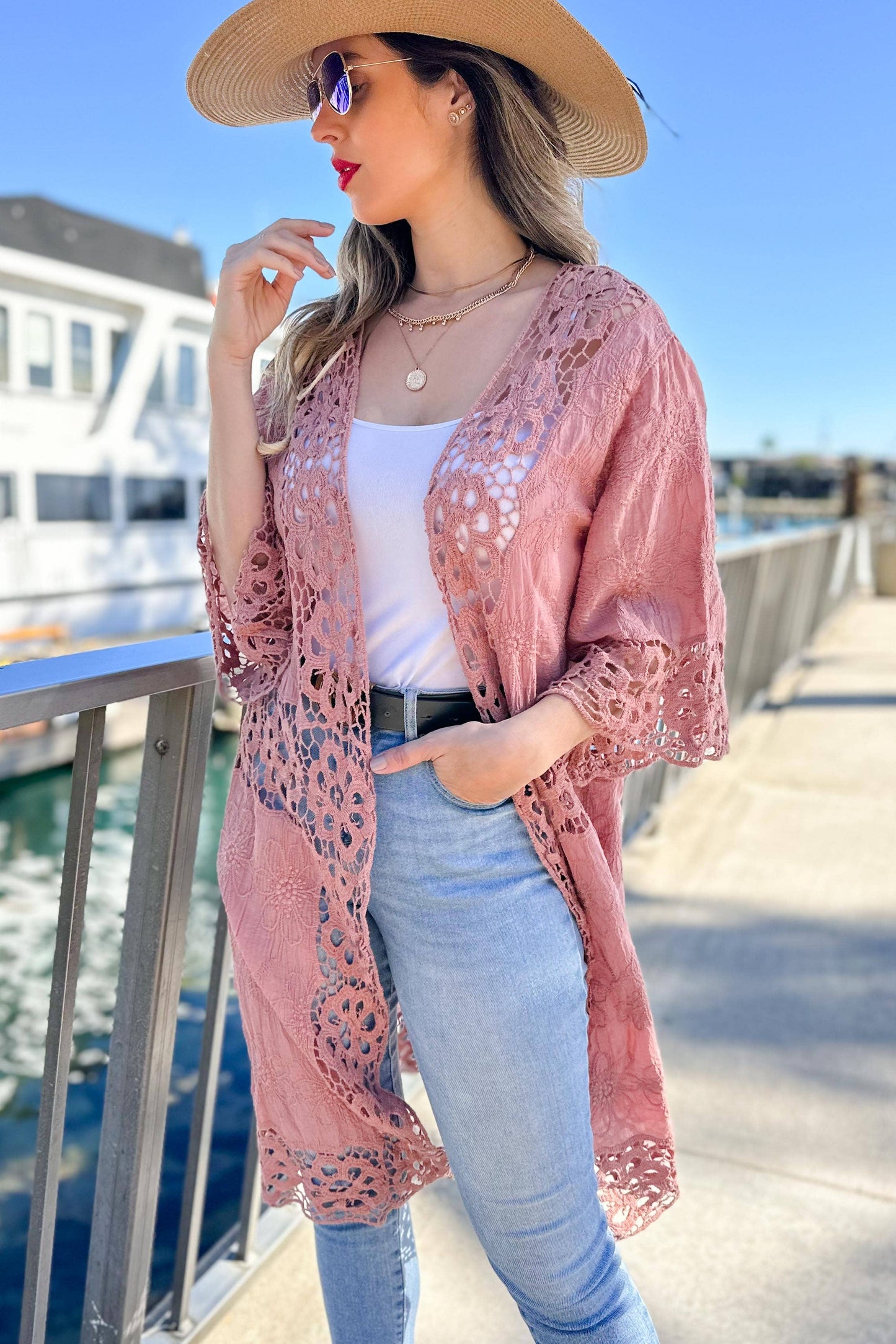 Floral Lace Kimono