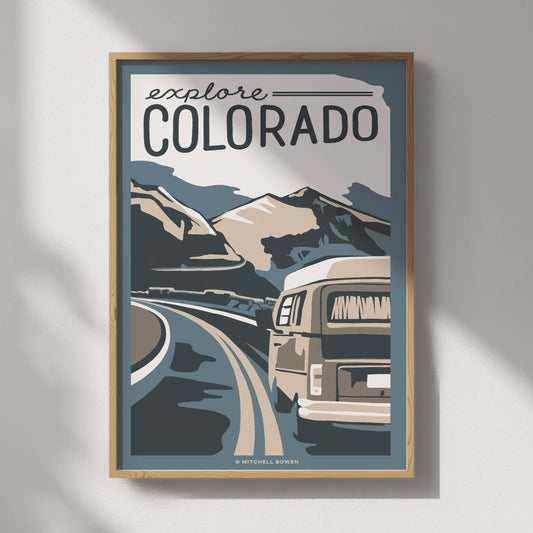 Explore Colorado Travel Poster