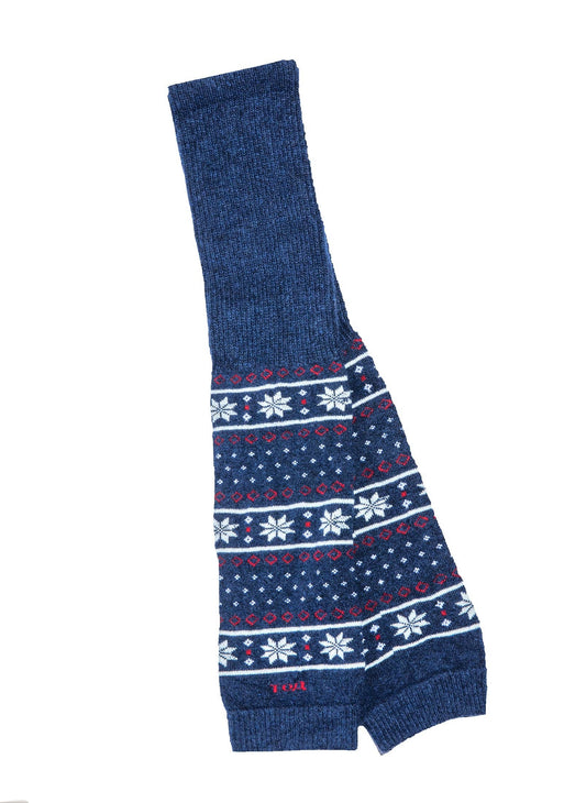 Adult Sheep's Wool Leg Warmers - Navy