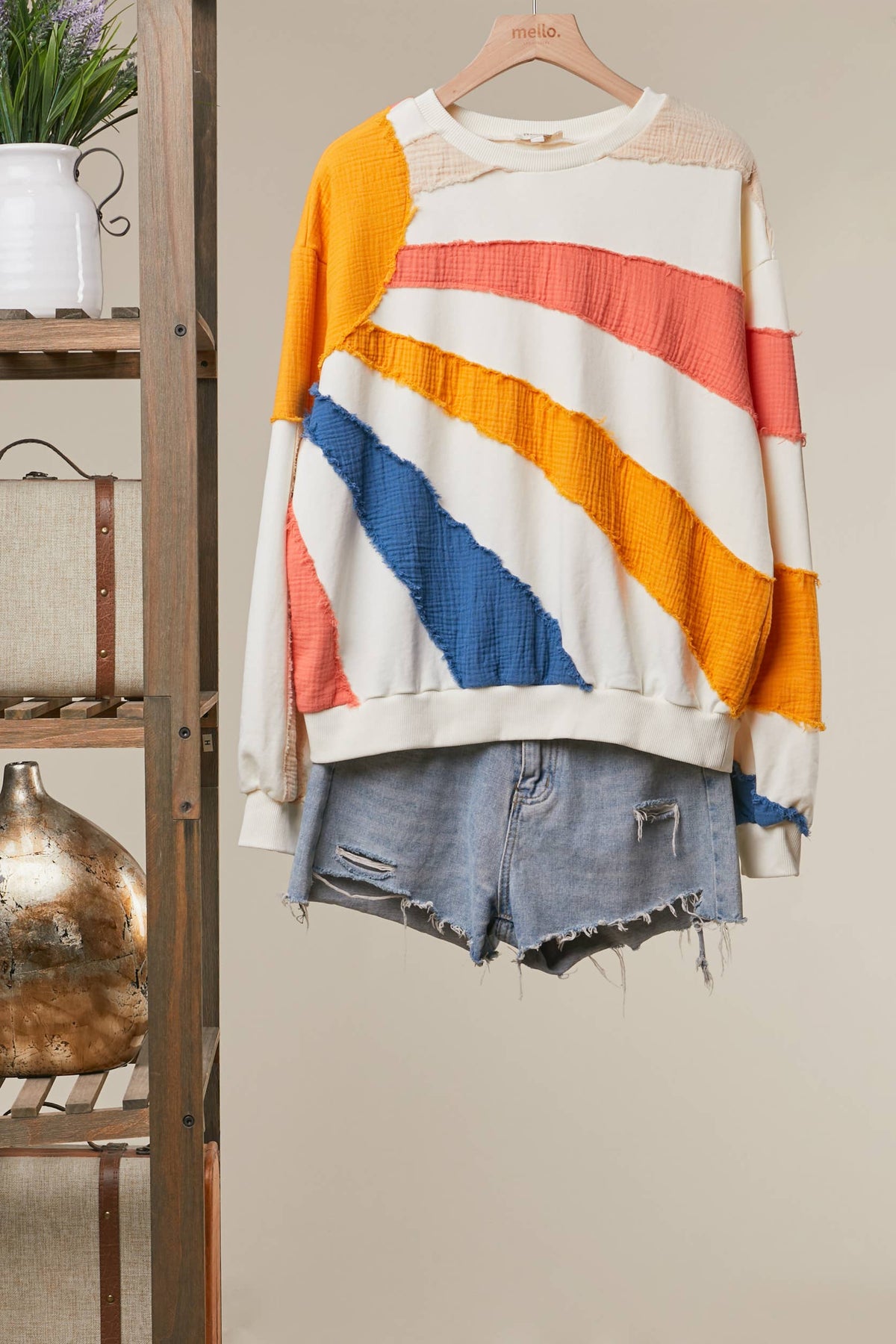 Sun Patchwork Sweatshirt