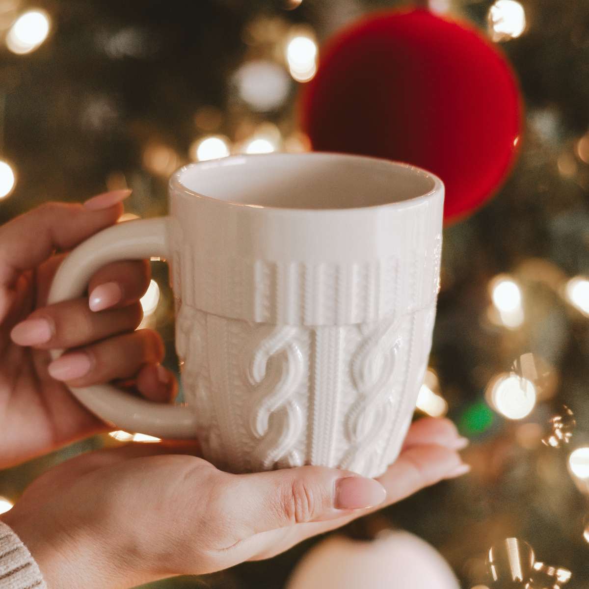 Cream Sweater Coffee Mug