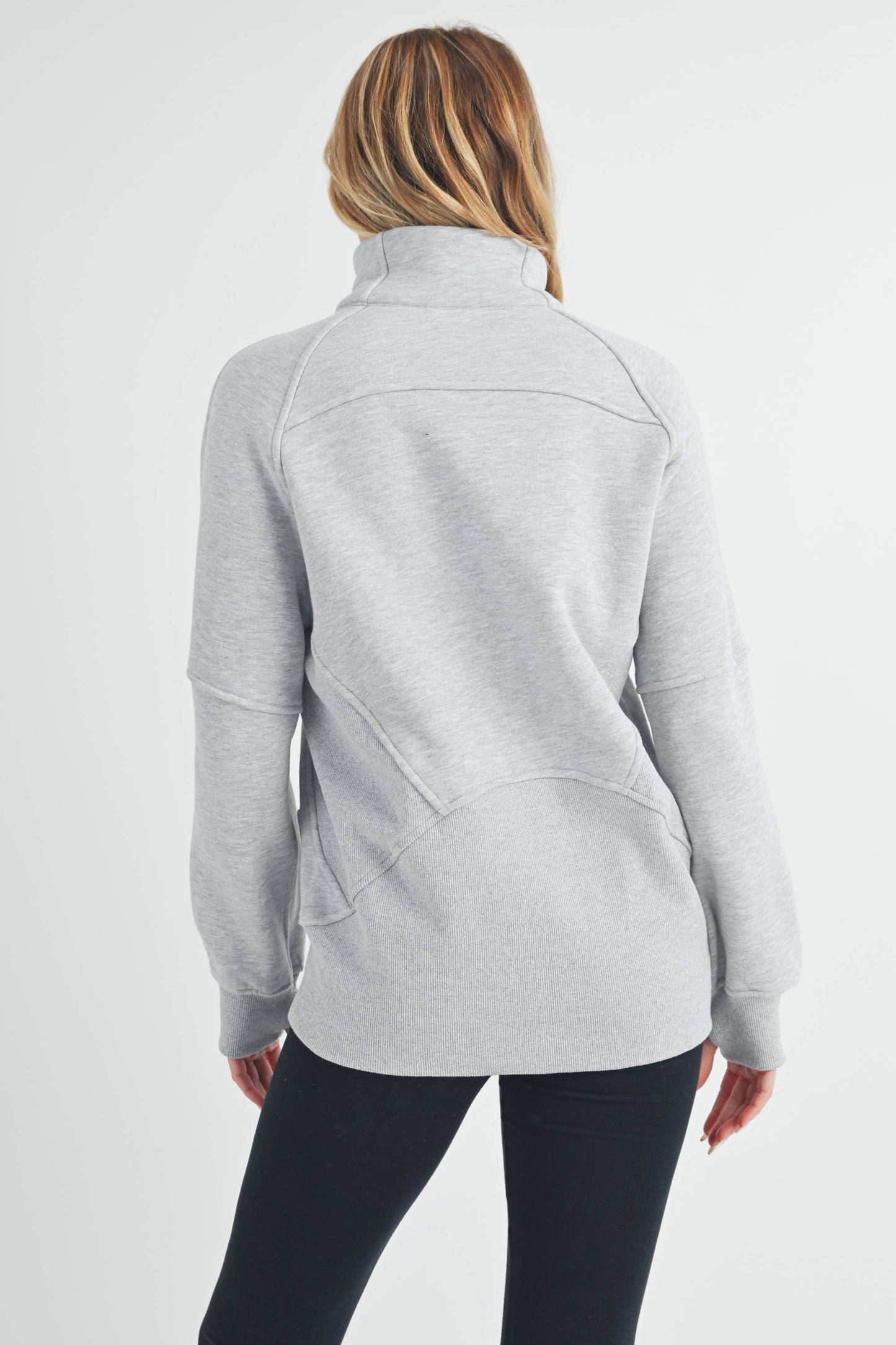 Long Dove Funnel Neck Half Zip