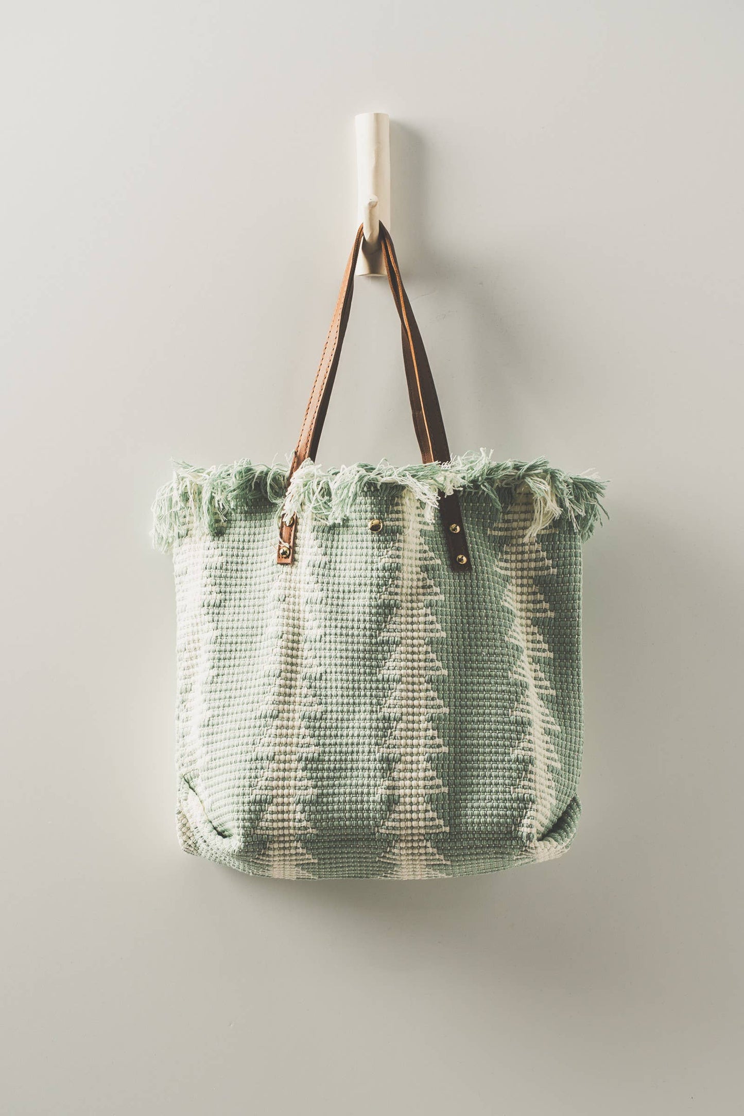 Geometric Fringe Tote Bag