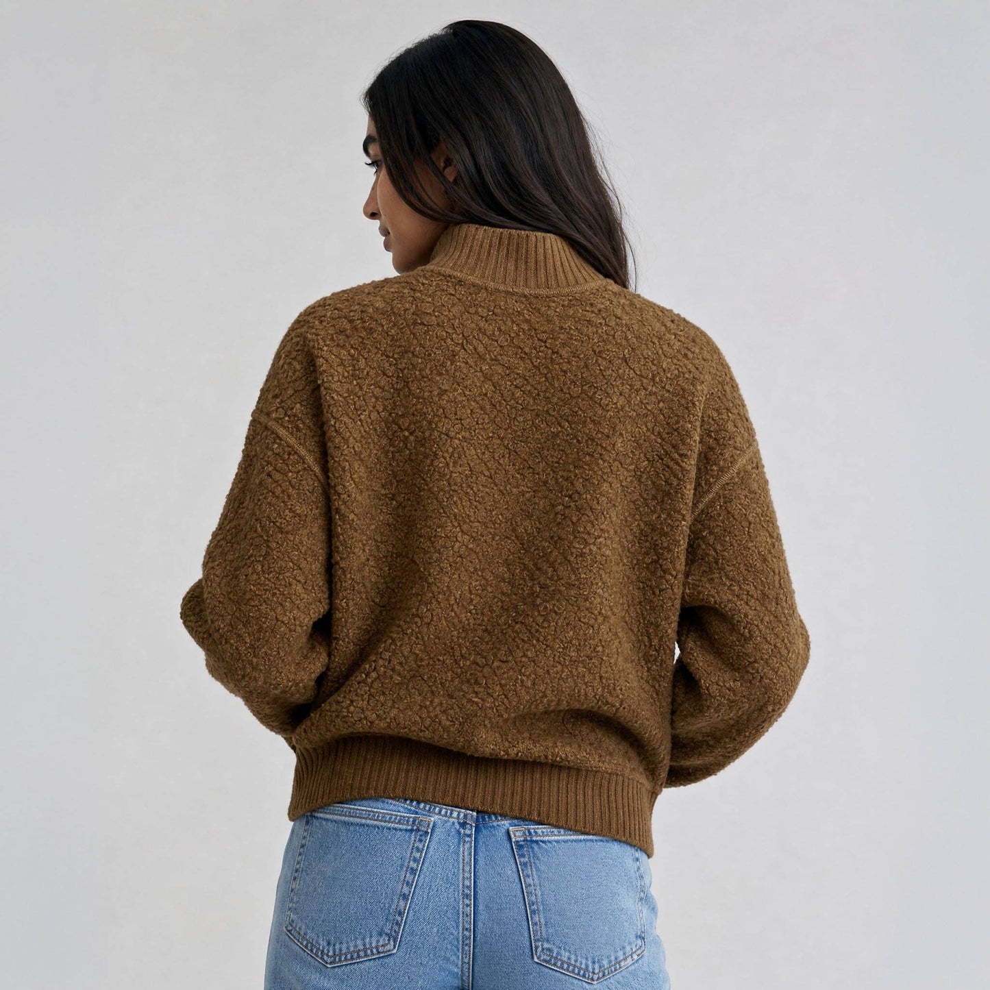Women's Magnolia Bouclé Quarter Zip Pullover