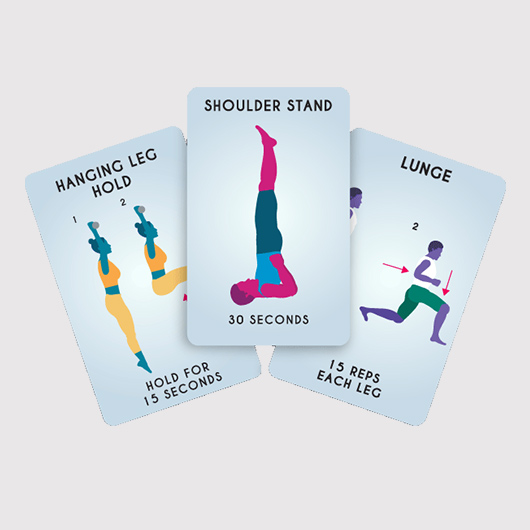 100 Exercises cards