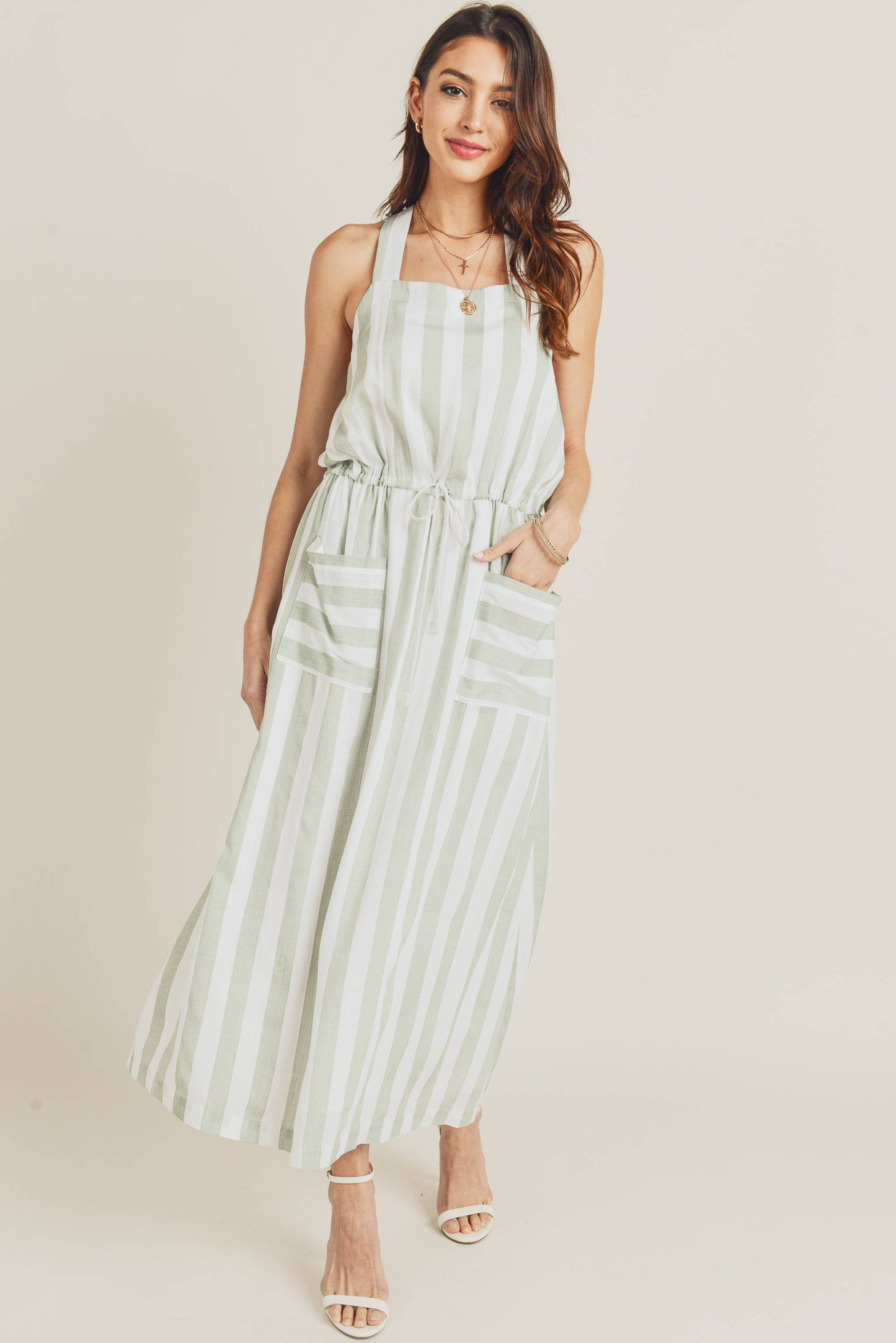 Drawstring Waist Easy Dress