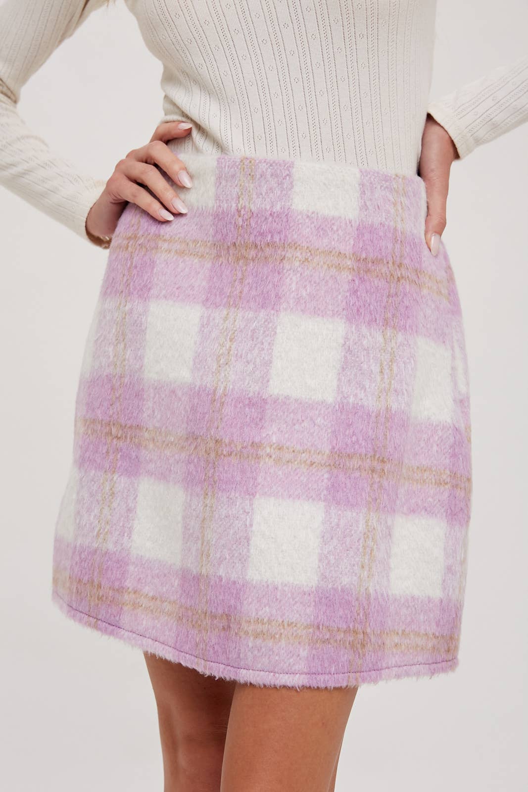 A-Line Plaid Mini Skirt