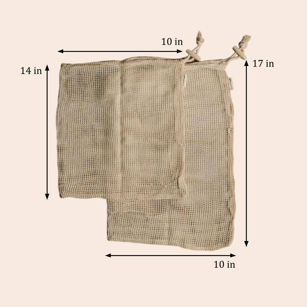 2 Pack Organic Cotton Mesh Produce Bags