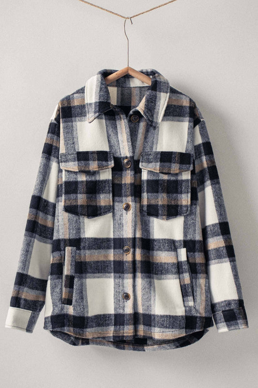Plaid Button-Down Jacket