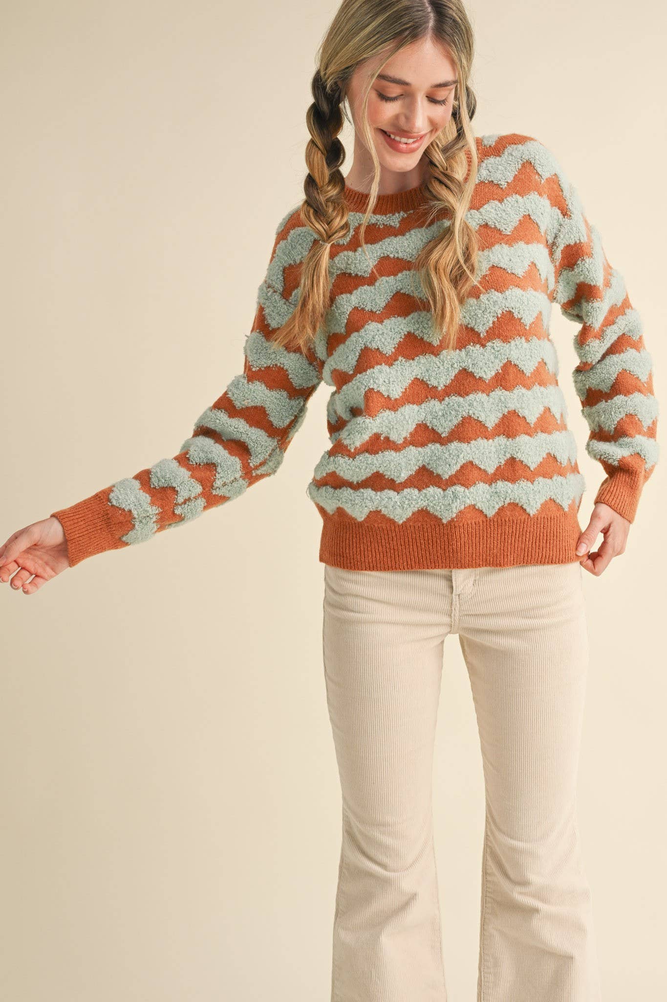 Fuzzy Textured Sweater