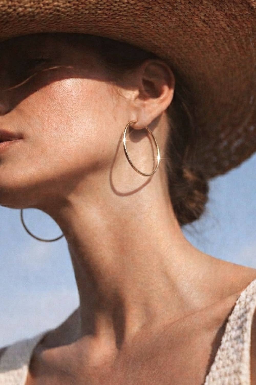 Luxe Gold XL Thin Hoops