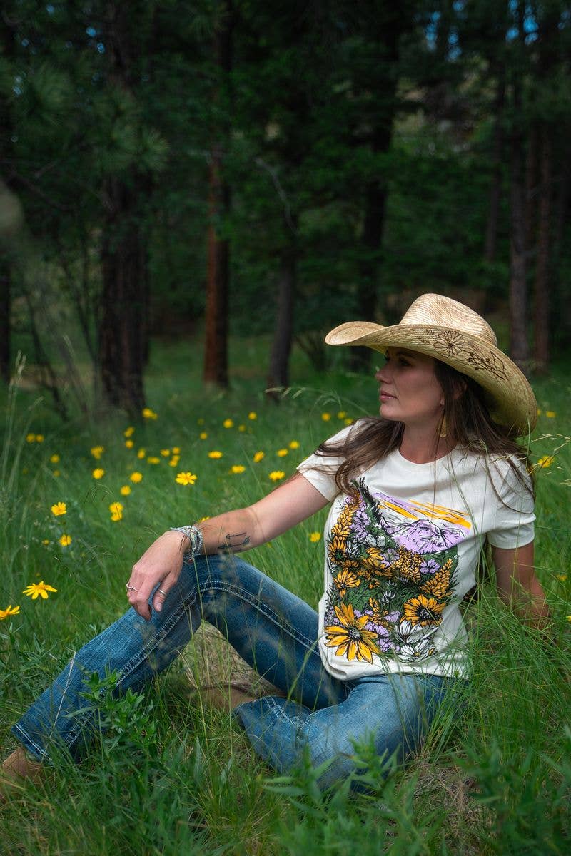 Flower Meadow Ladies Relaxed Tee