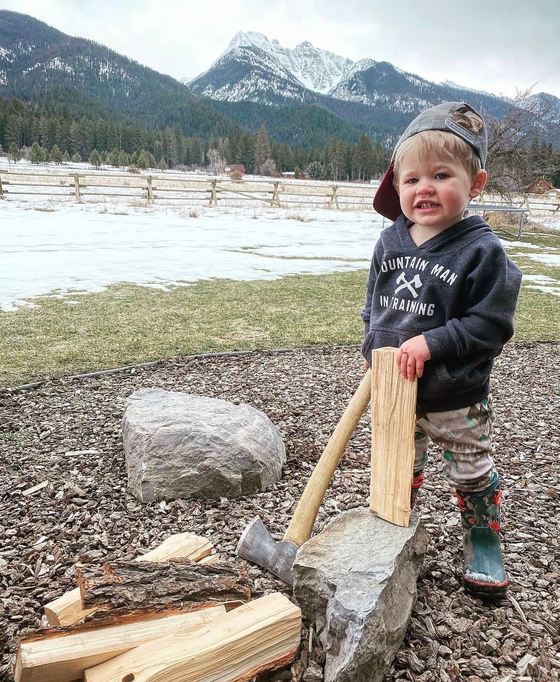 Mountain Man In Training Toddler Hoodie