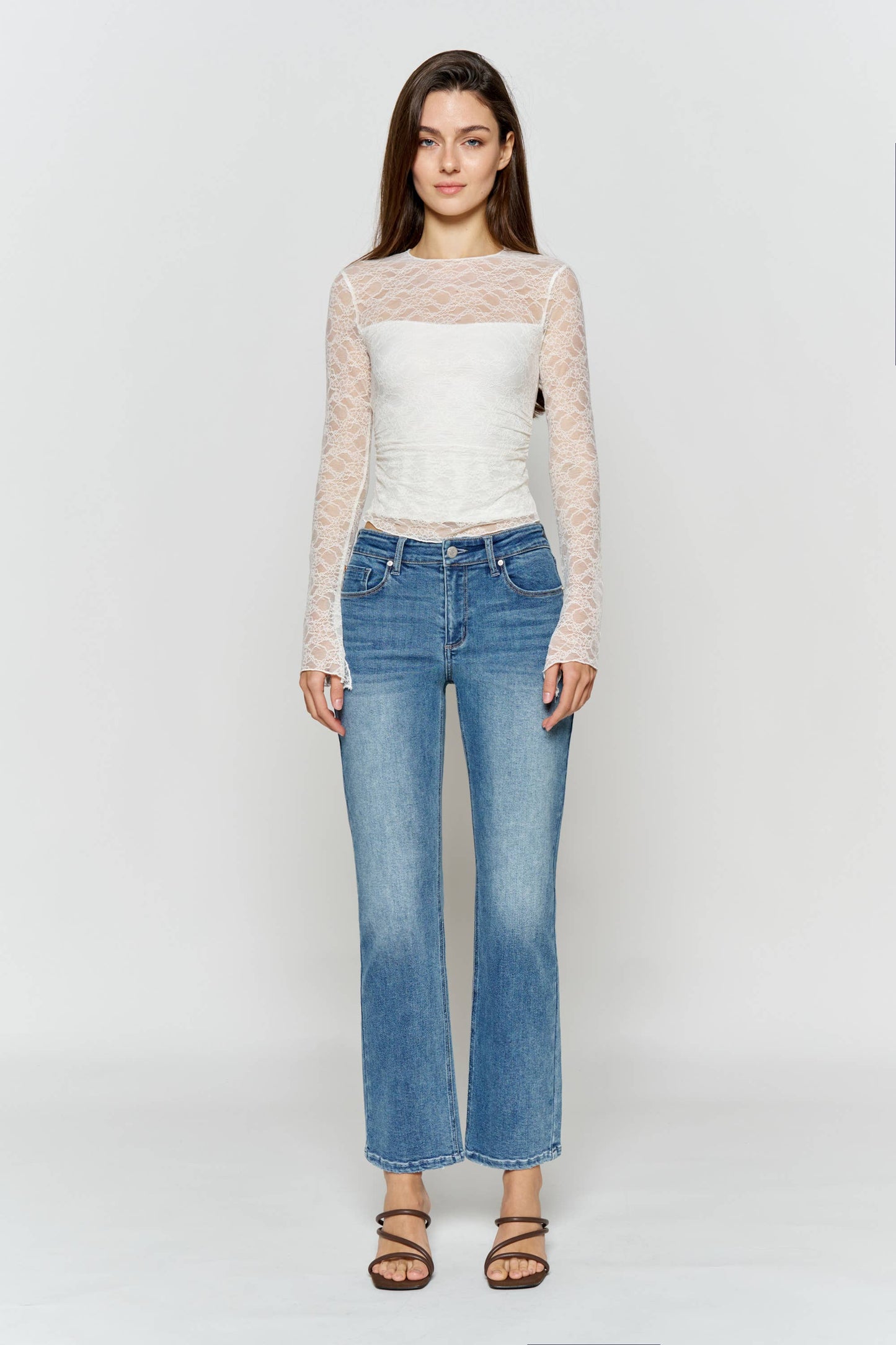 OPEN PACK High Rise Straight Jeans WEP3733