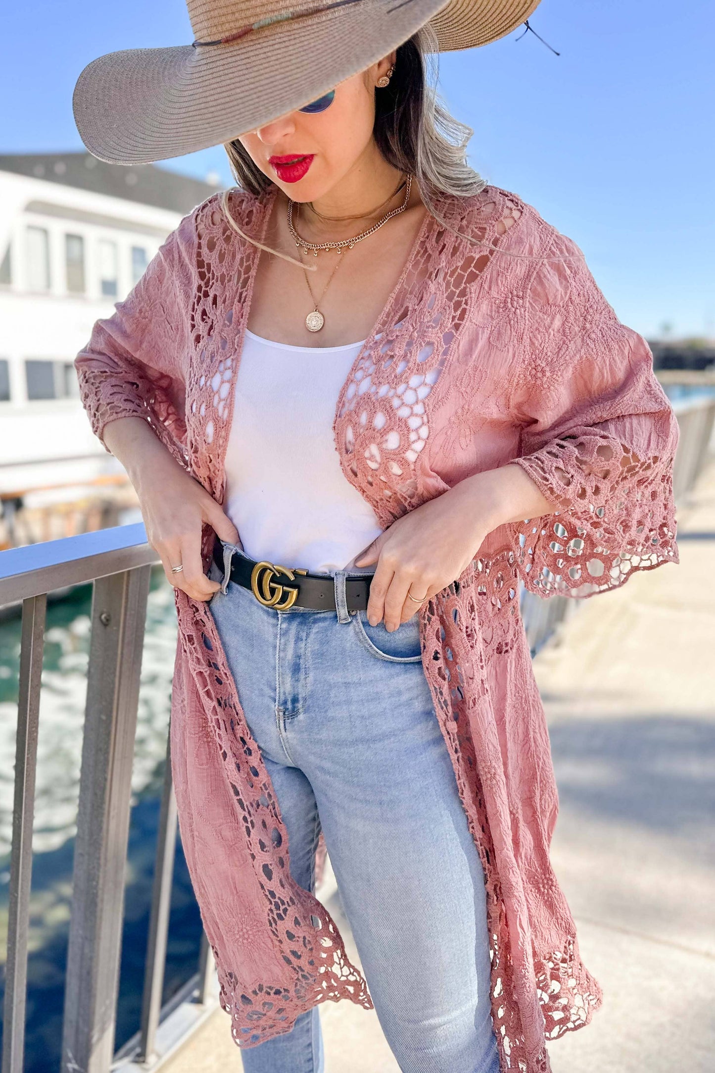 Floral Lace Kimono
