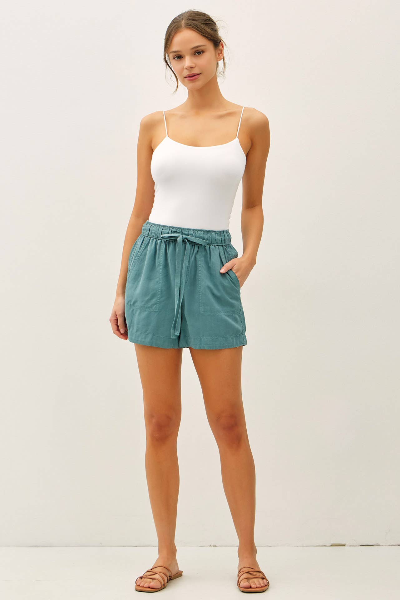 High Rise Tie Shorts