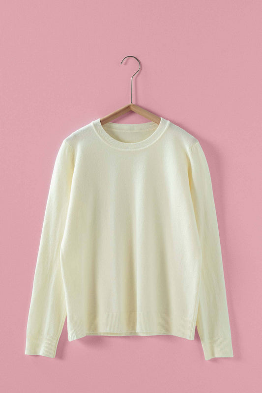 Soft Crewneck Knit Pullover